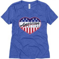 Ladies Relaxed Fit Super Soft Triblend V-Neck Tee