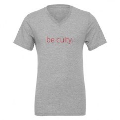 Unisex CVC Jersey V-Neck T-Shirt