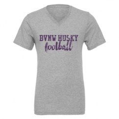 Unisex CVC Jersey V-Neck T-Shirt