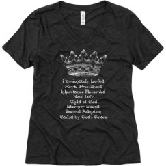 Ladies Relaxed Fit Super Soft Triblend V-Neck Tee