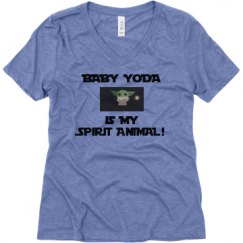 Ladies Relaxed Fit Super Soft Triblend V-Neck Tee