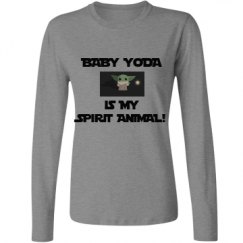 Ladies Relaxed Fit Basic Long Sleeve Tee