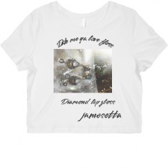 Ladies Slim Fit Crop Top Tee