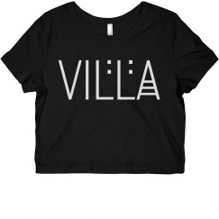Junior Girls Villa Name Logo Cropped Tee