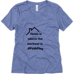 Ladies Relaxed Fit Super Soft Triblend V-Neck Tee