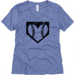 Ladies Relaxed Fit Super Soft Triblend V-Neck Tee