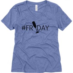 Ladies Relaxed Fit Super Soft Triblend V-Neck Tee