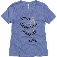 Ladies Relaxed Fit Super Soft Triblend V-Neck Tee