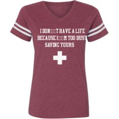 Ladies Relaxed Fit Vintage Sports Tee