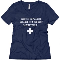 Ladies Relaxed Fit V-Neck Tee