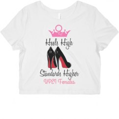 Ladies Slim Fit Crop Top Tee