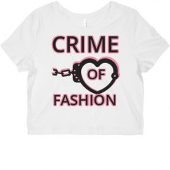 Ladies Slim Fit Crop Top Tee