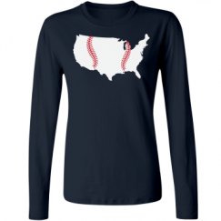 Ladies Relaxed Fit Basic Long Sleeve Tee