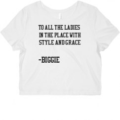 Ladies Slim Fit Crop Top Tee