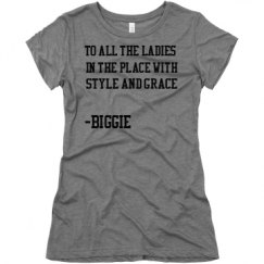 Ladies Slim Fit Super Soft Triblend Tee