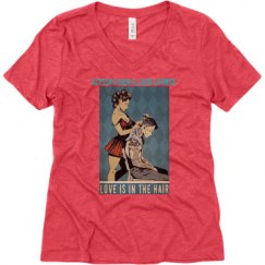 Ladies Relaxed Fit Super Soft Triblend V-Neck Tee