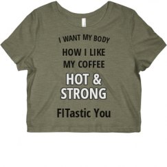 Ladies Slim Fit Crop Top Tee