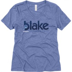 Ladies Relaxed Fit Super Soft Triblend V-Neck Tee