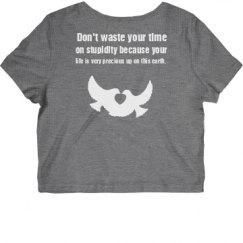 Ladies Slim Fit Crop Top Tee