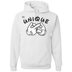 White 'unique' hoodie