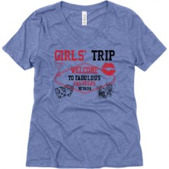 Ladies Relaxed Fit Super Soft Triblend V-Neck Tee