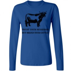 Ladies Relaxed Fit Basic Long Sleeve Tee