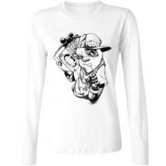 Ladies Relaxed Fit Basic Long Sleeve Tee