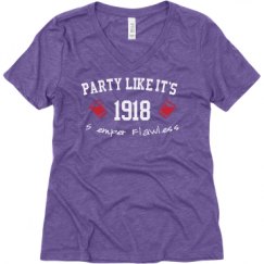 Ladies Relaxed Fit Super Soft Triblend V-Neck Tee