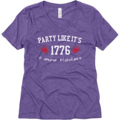 Ladies Relaxed Fit Super Soft Triblend V-Neck Tee