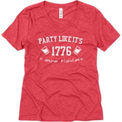 Ladies Relaxed Fit Super Soft Triblend V-Neck Tee