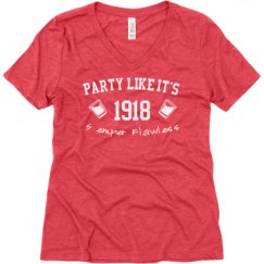 Ladies Relaxed Fit Super Soft Triblend V-Neck Tee
