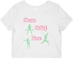 Ladies Slim Fit Crop Top Tee