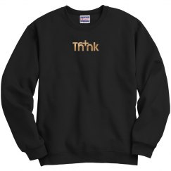 Think Positive Cotton Sweatshirt Metallic Logo