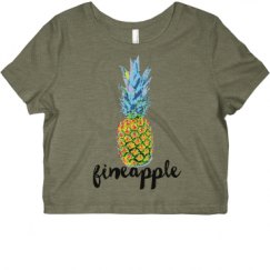 Ladies Slim Fit Crop Top Tee