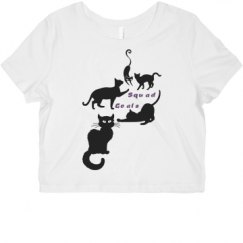 Ladies Slim Fit Crop Top Tee