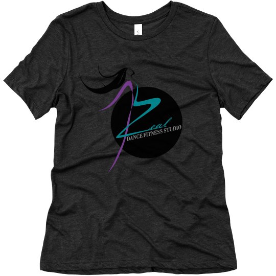 Charcoal Black Relaxed Fit T Shirt with Zeal Logo Charcoal Black Relaxed Fit T Shirt with Zeal Logo