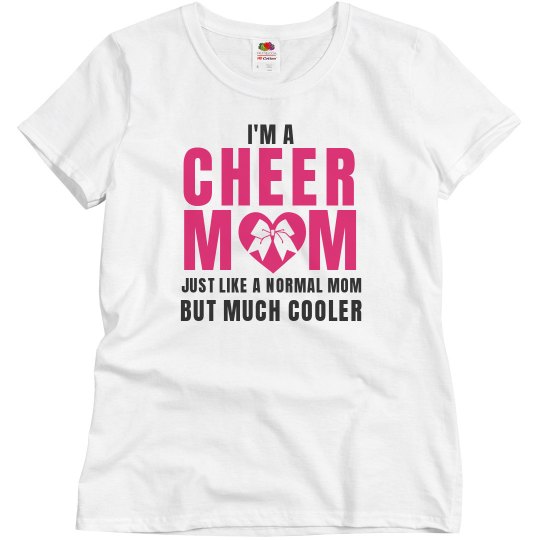 Cheer Mom Heart Bow