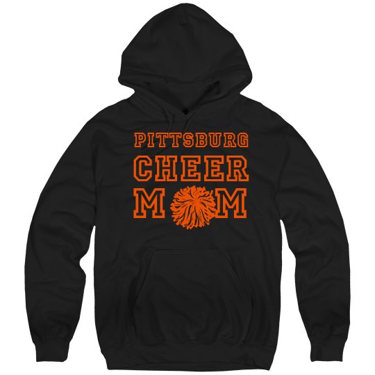 cheer mom hoodie black