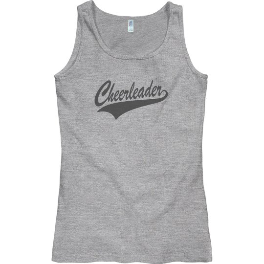 Cheer tank- pink/dark grey