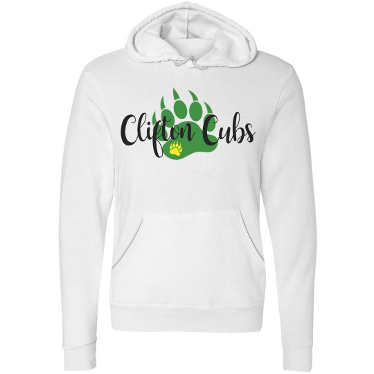 Clifton Cubs Paw Hoodie White