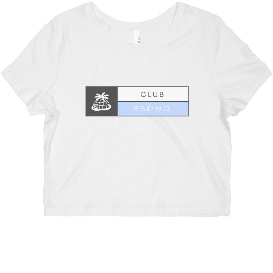 Clubeskimo Blue Print Crop Top