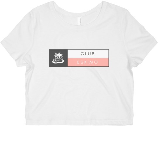 Clubeskimo Pink Print Crop Top