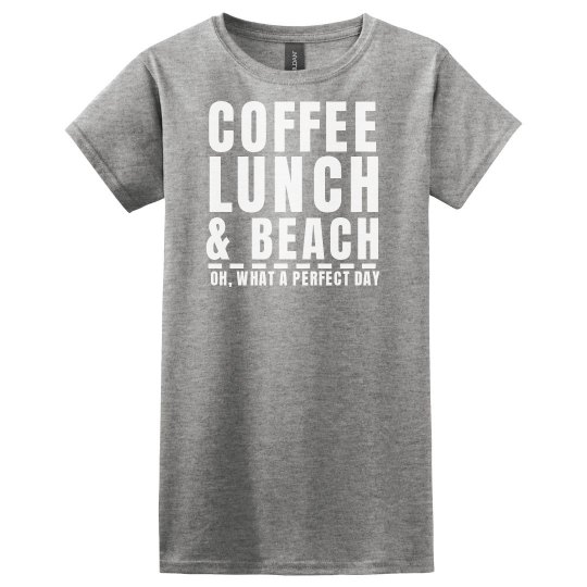 Coffee lunch and beach Coffee lunch and beach