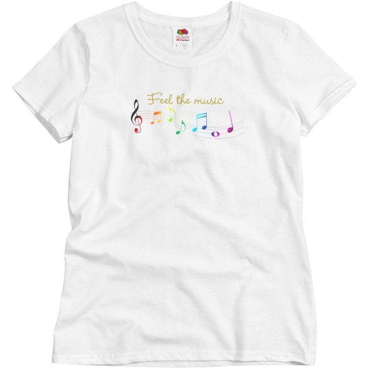 Colorful music notes top