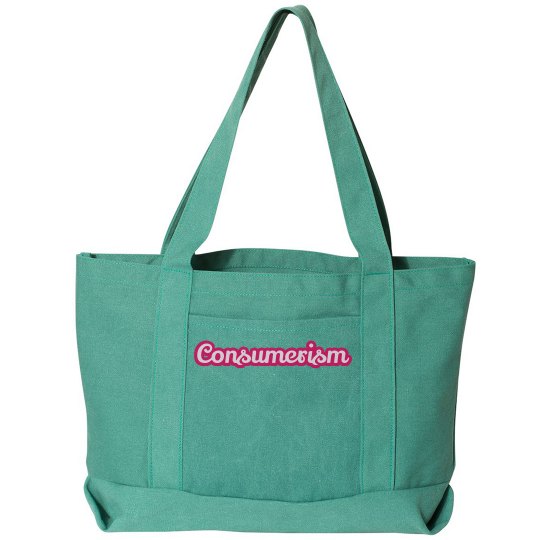 "Consumerism" Lucy LaRue Large Tote Bag "Consumerism" Lucy LaRue Large Tote Bag