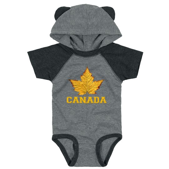 Cool Canada Souvenir Baby Bodysuit - Teddy Bear Ears