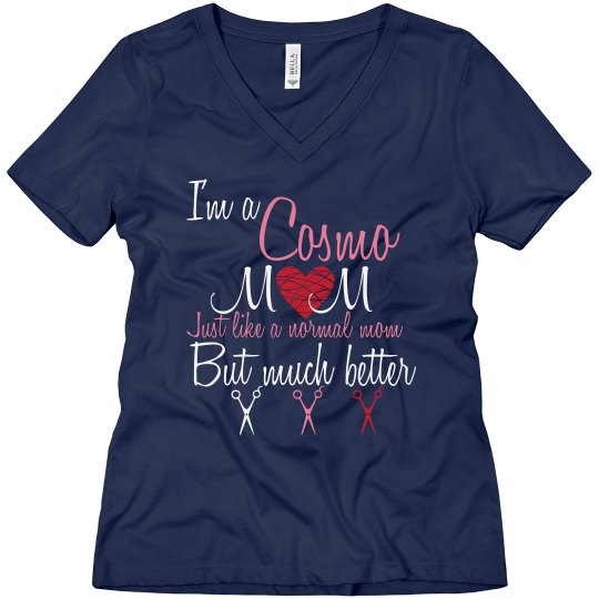 Cosmo Mom V-Neck Blk Cosmo Mom V-Neck Blk