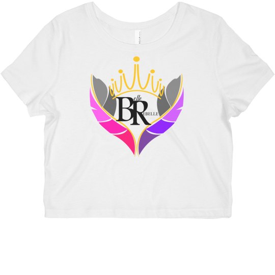 crown and feathers multi croptop