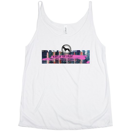 Curvy Pink Ladies Yotc Flowy Tank Top