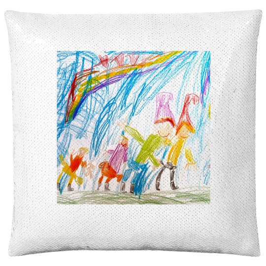 sequin pillow art